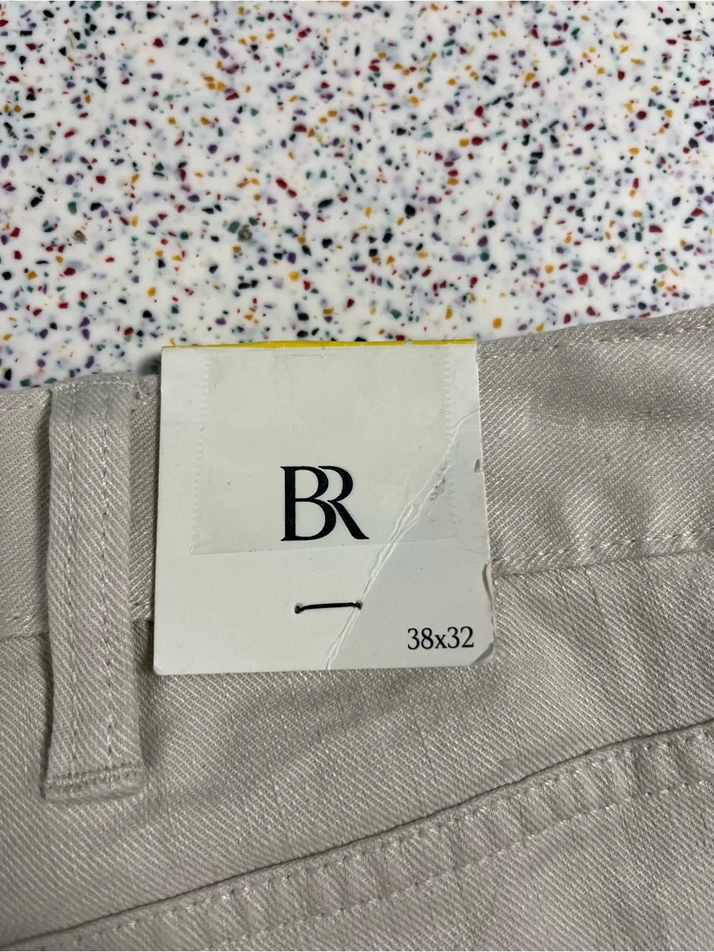 Banana Republic Men’s Slim Fit Linen Cotton Travelers Pants Sandstone Size 38x32